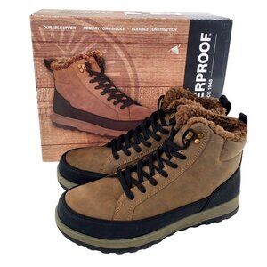 WEATHERPROOF Sneaker Boots Mens 11 Logjam Memory Foam Lace-up Outdoor Shoe Brown